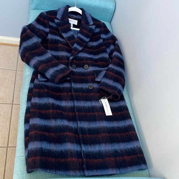NWT BCBGeneration Double-Breasted Plaid Coat. - Picture 4 of 13